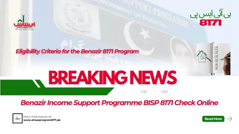 Benazir Income Support Programme BISP 8171 Check Online 10 Benazir Income Support Programme BISP